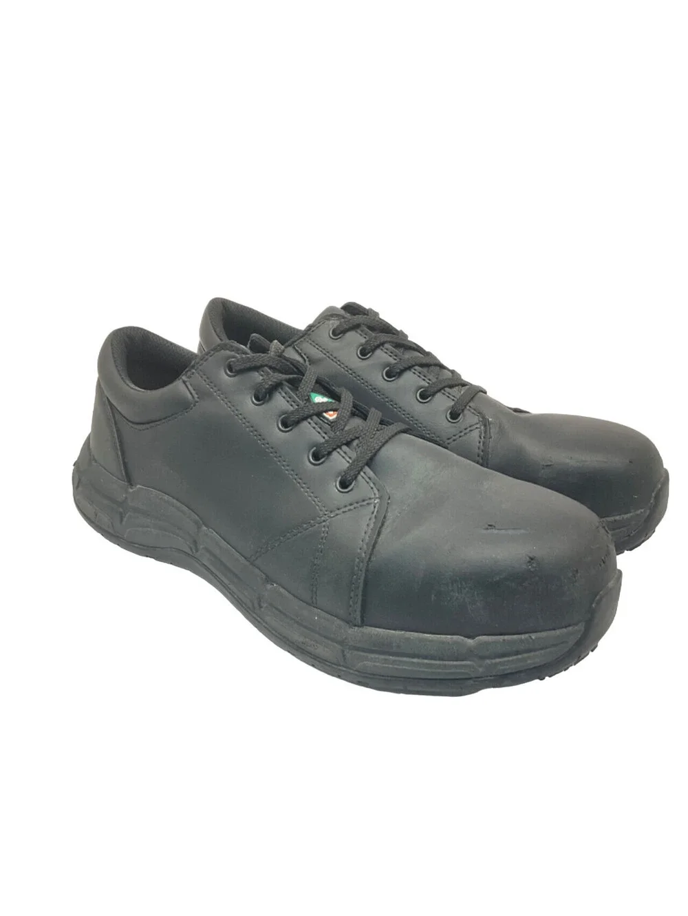 Dakota Men's Lace-Up Steel Toe Sport Oxford Shoes 3021 Black Leather Size 10M